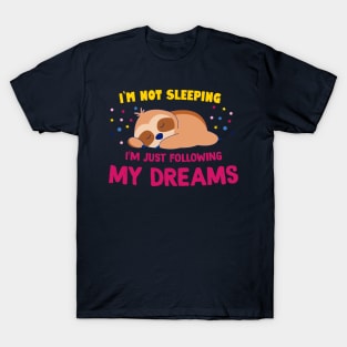 I'm not sleeping, I'm following my dreams T-Shirt